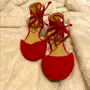 Like new red Nine West Sandals for sale
